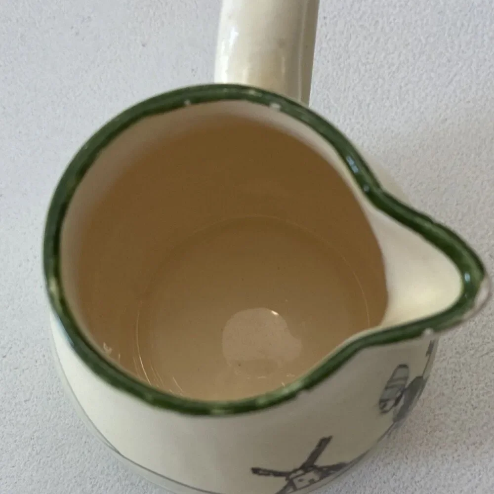 HAAG Ceramic Pitcher 159 Hand Painted Dutch Scene Glossy Austria